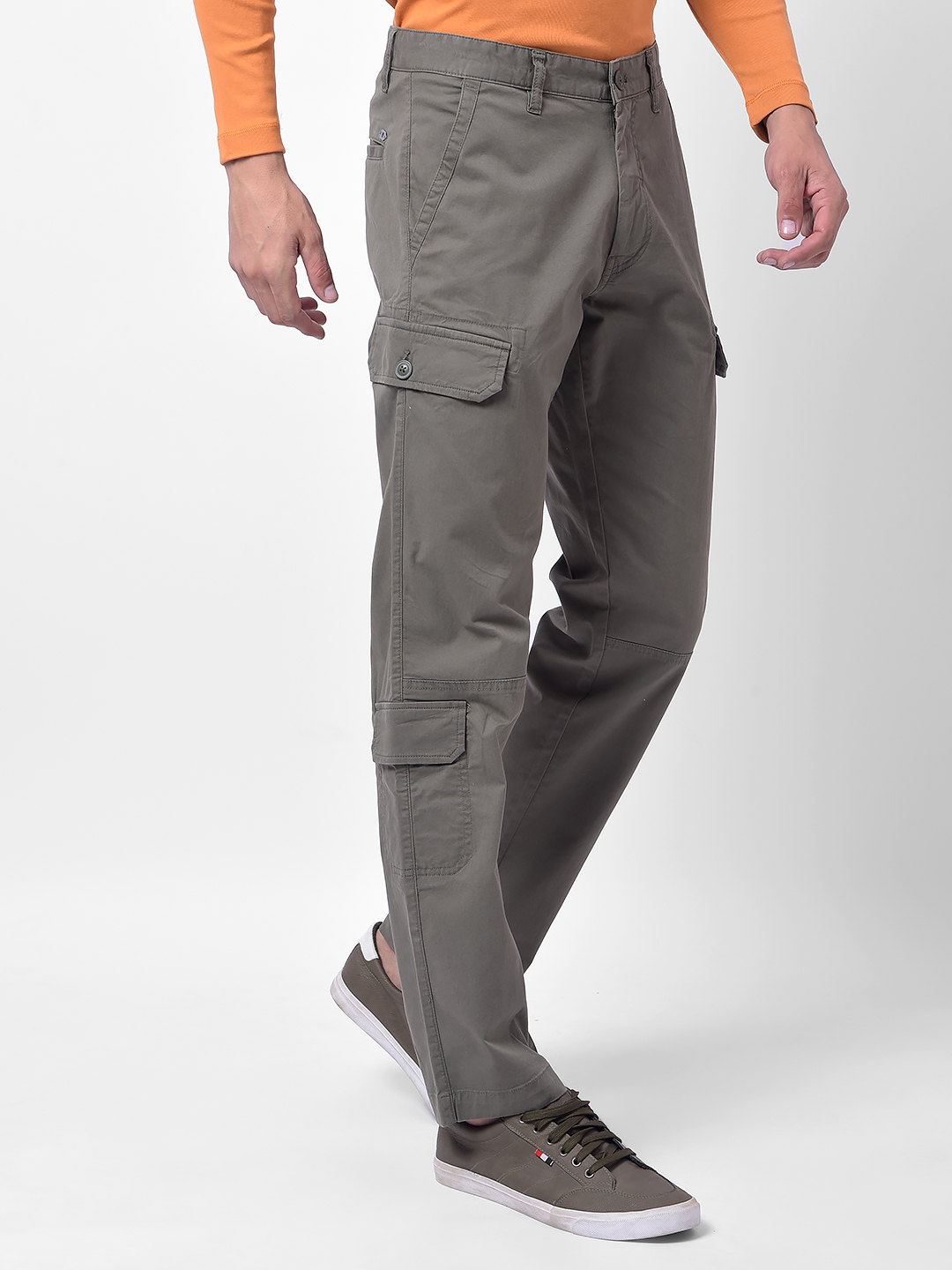 Numero Uno Men Olive Green Regular Fit Cargo Pants